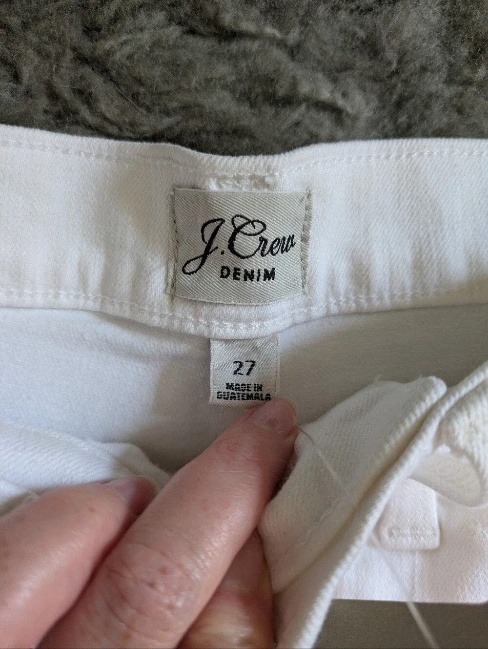 Jcrew White Denim Shorts Size 27